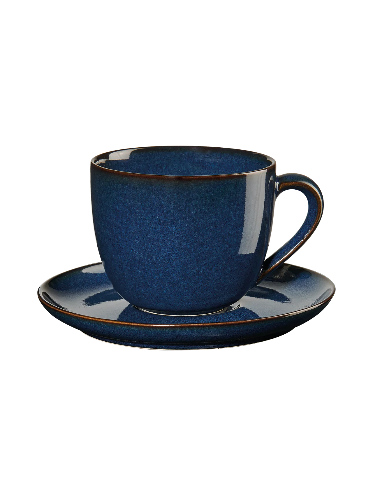 cappuccinotasse mit unterteller, midnight blue