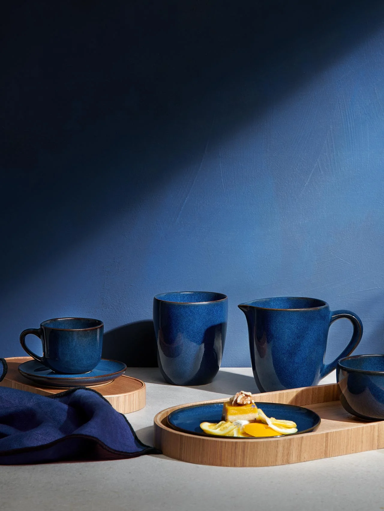 cappuccinotasse mit unterteller, midnight blue - Image 2