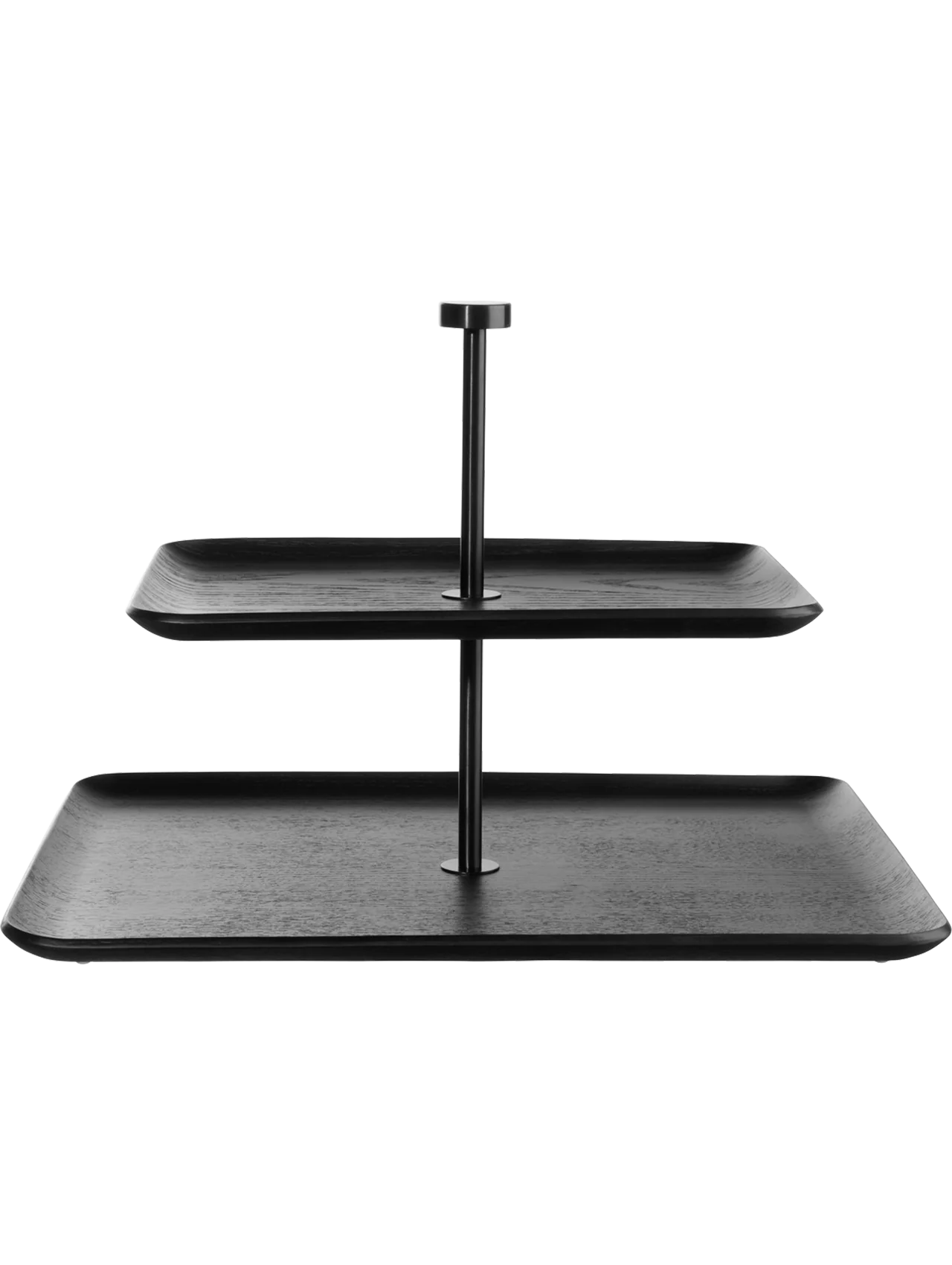 etagere 2-stufig, rechteckig, schwarz
