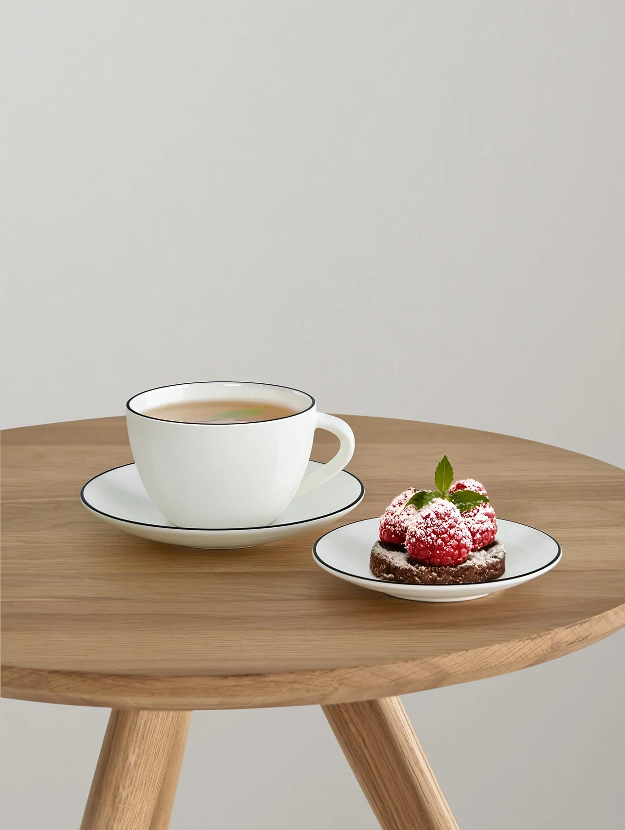 kaffeetasse mit unterteller, ligne noire - Image 3