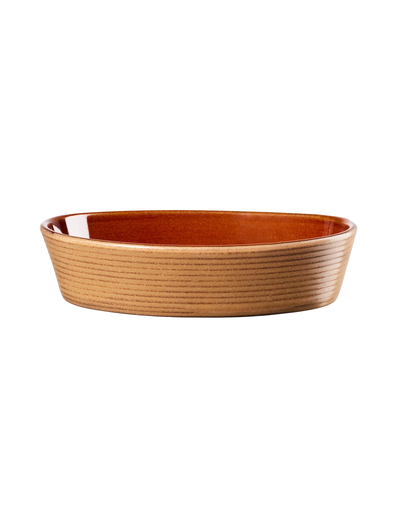 ofenform oval, brown