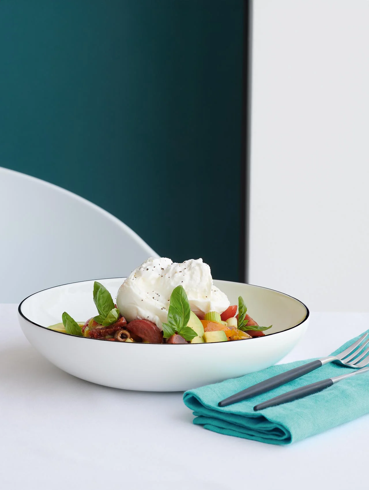 pasta-/suppenteller, ligne noire - Image 3
