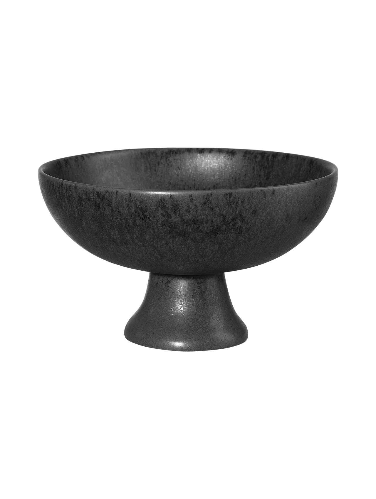 schale auf fuß, black iron