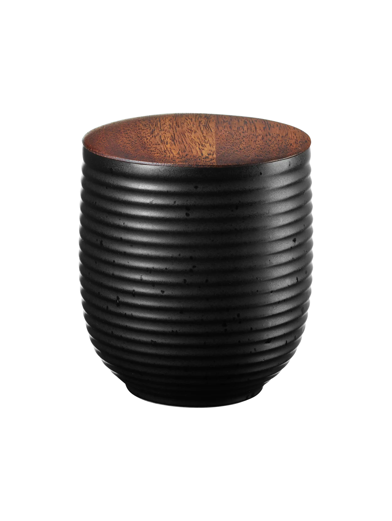 teedose, black mit holzdeckel