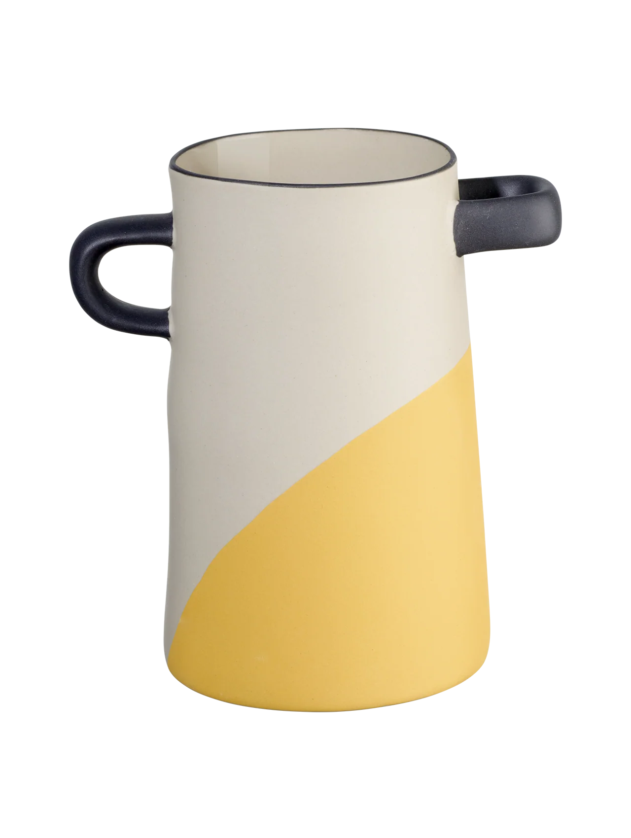 vase, gelb getunkt