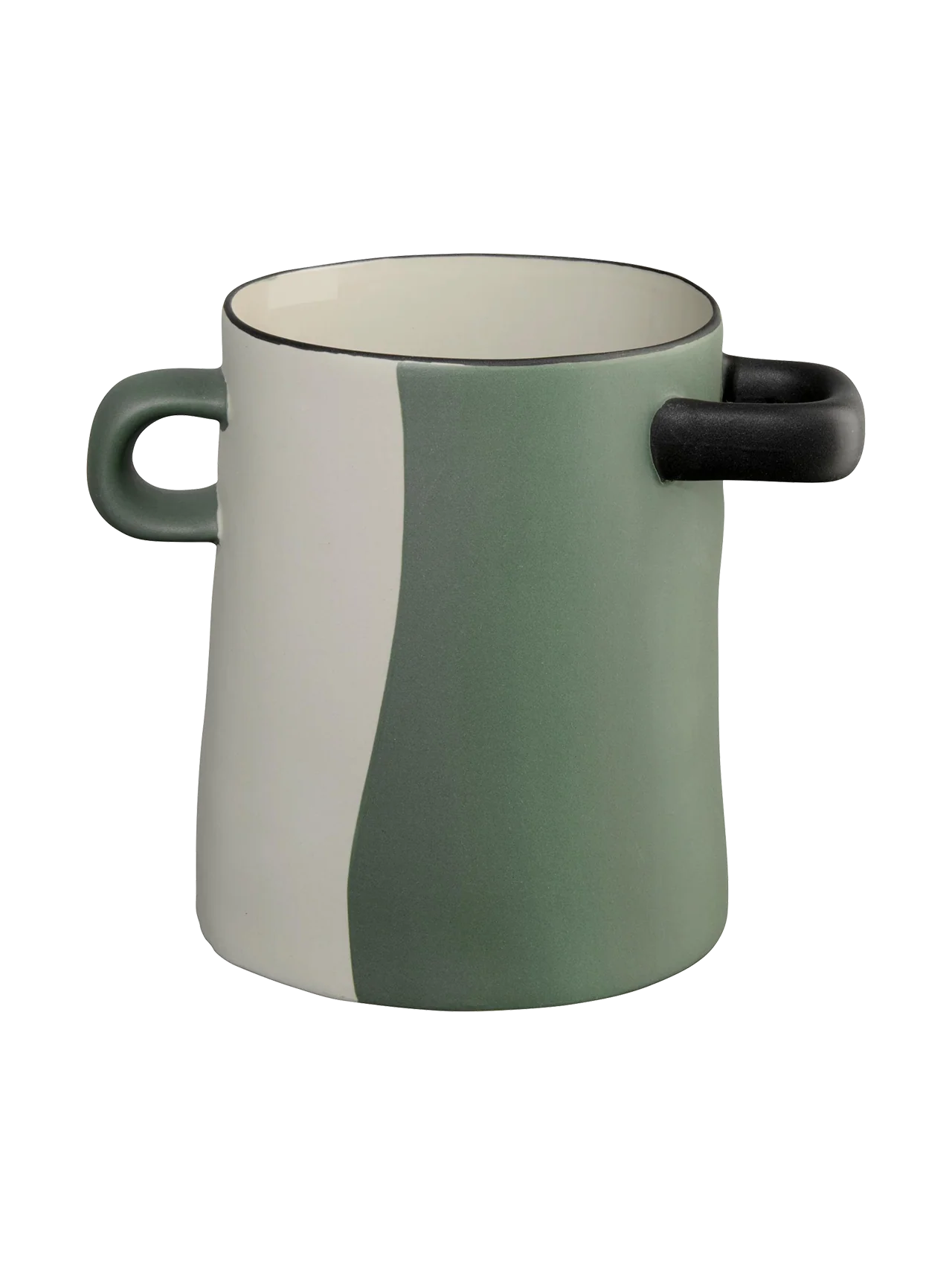 vase, grün geteilt