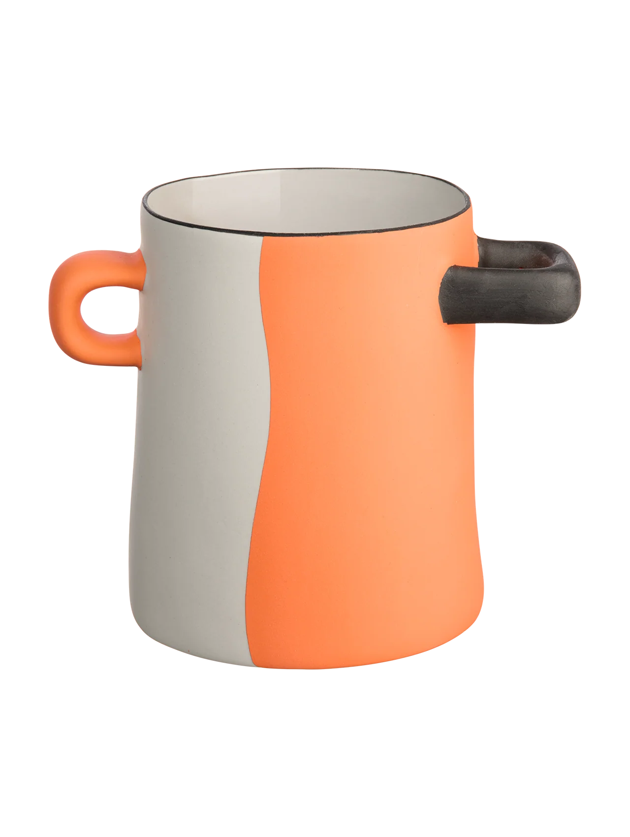vase, orange geteilt